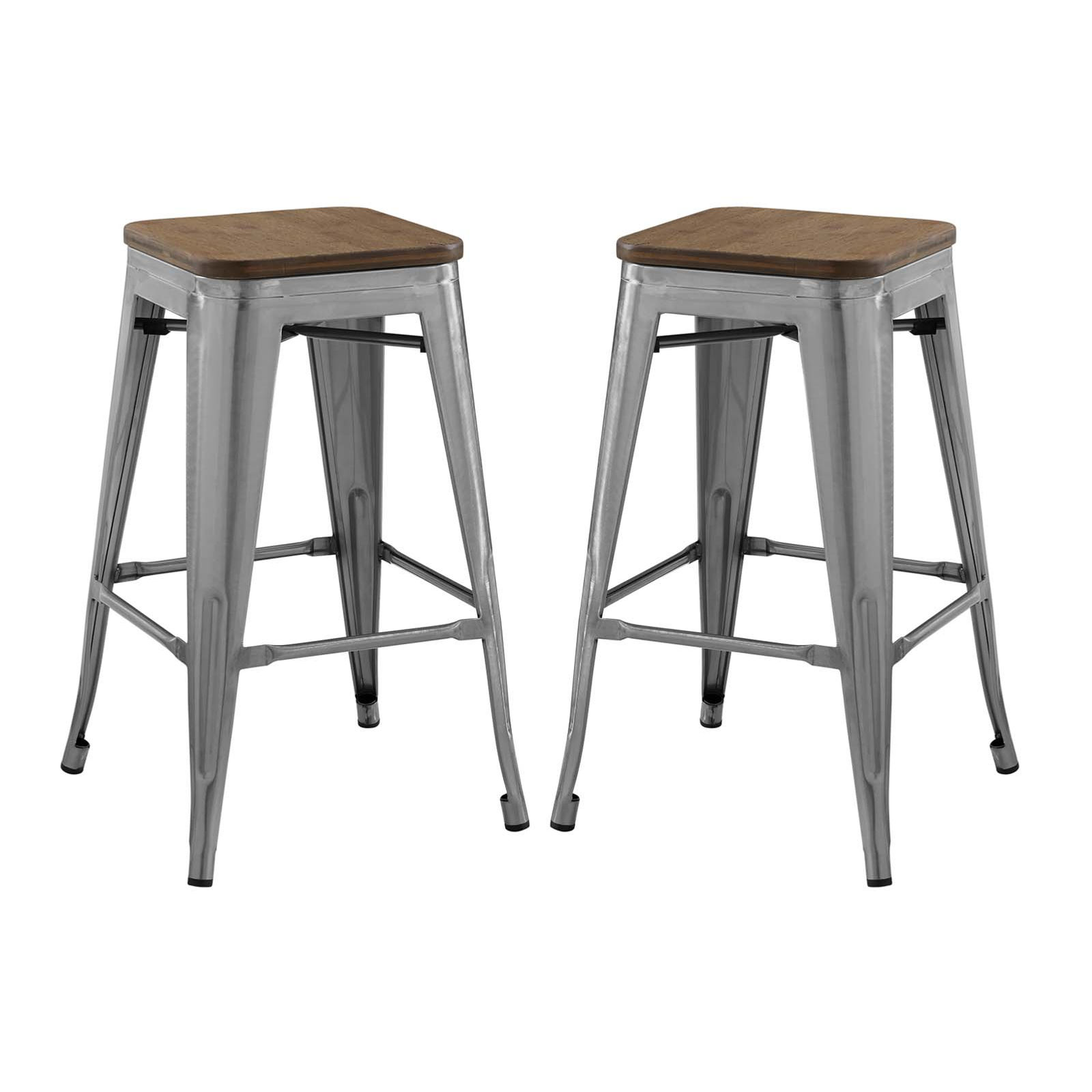 Promenade Counter Stool Set Of 2 EEI-3958-GME By