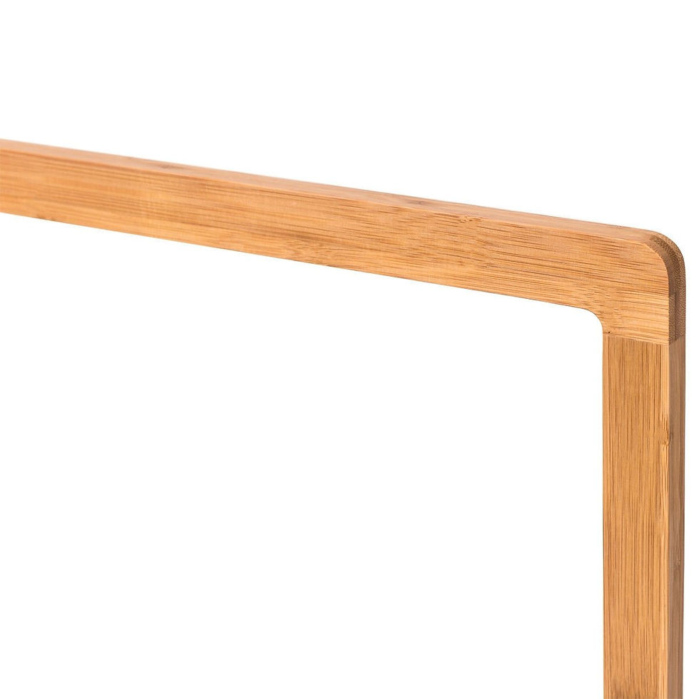 Thumbnail: Free Standing Bamboo Towel Rack with Bottom Shelf