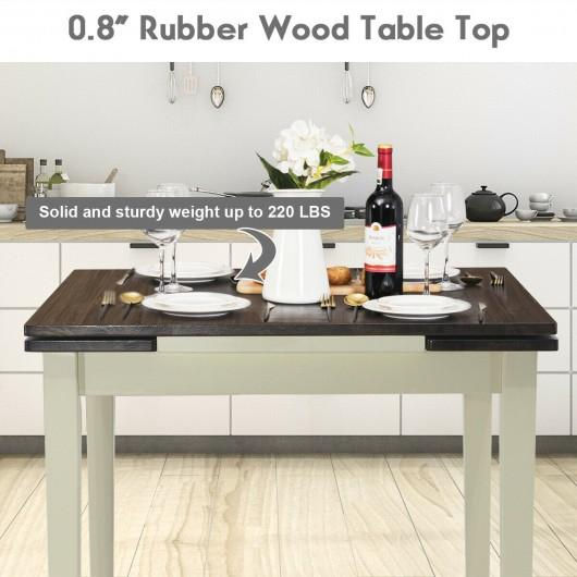 Thumbnail: Extending 5 Piece Wood Dining Table Set