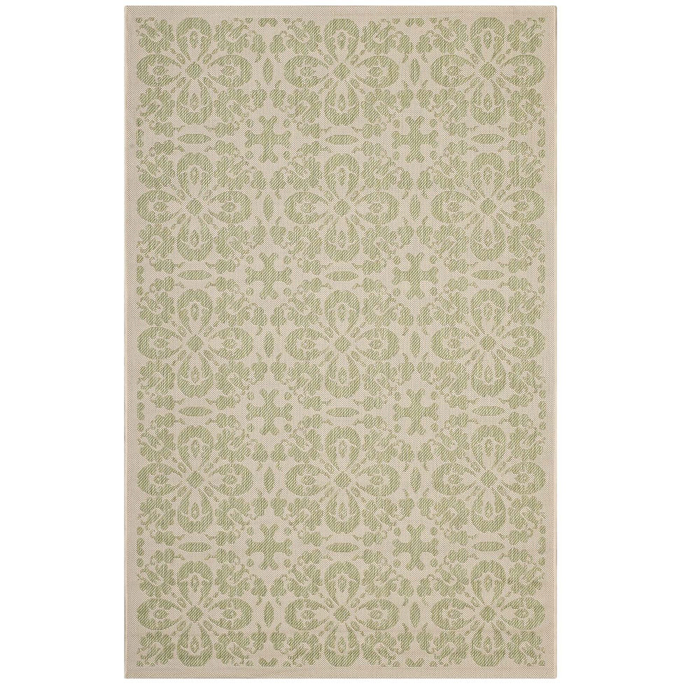 Best Ariana Vintage Floral Trellis 8x10 Indoor And Outdoor Area Rug