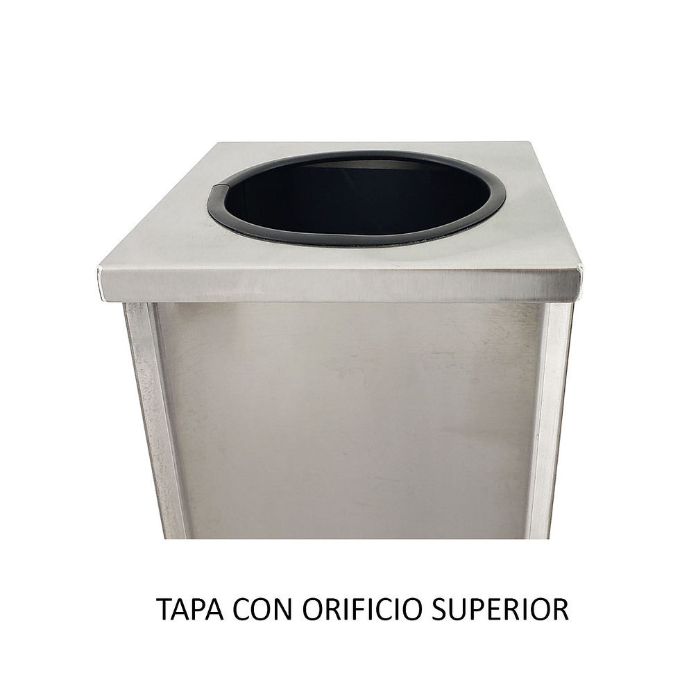 Miniatura: Contenedor tipo cubo con tapa aro, acero inoxidable, 22lt