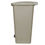 Miniatura: bote de basura plastico beige con pedal de 80 litros
