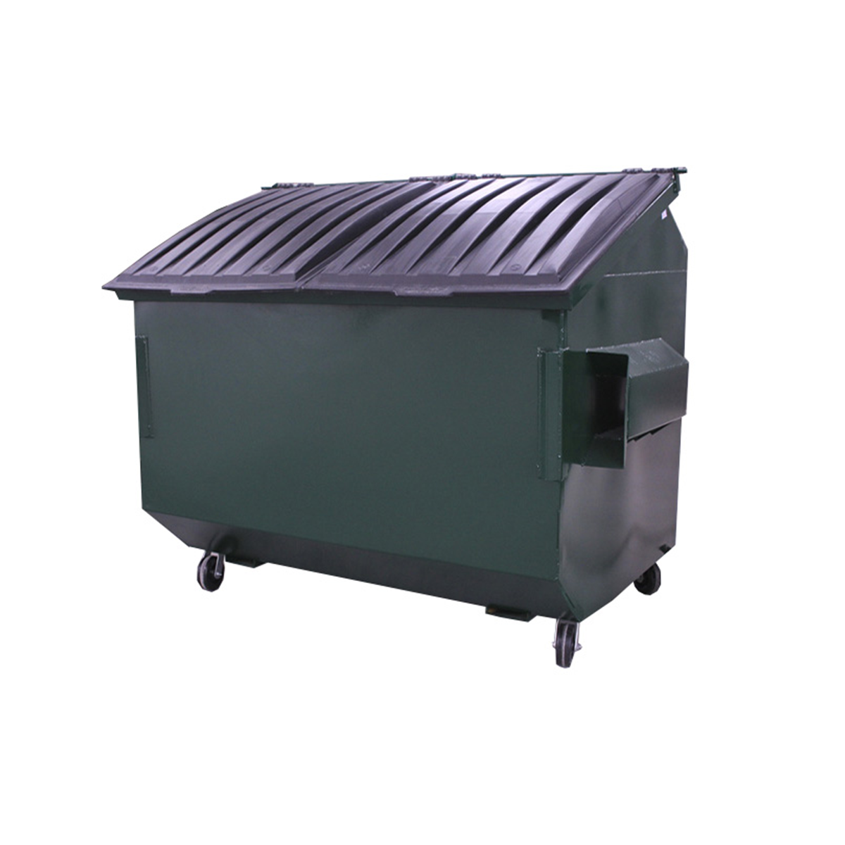 Contenedor Metálico de Carga Frontal, 3m Con Tapa Plástica y Ruedas
