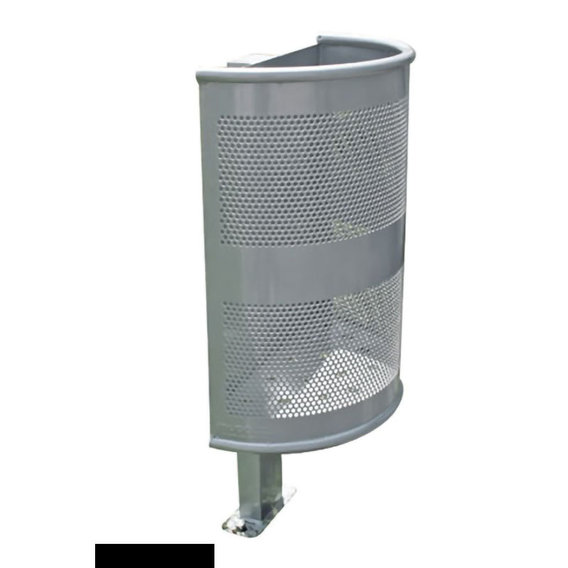 El bote para basura metálico Media Lune Chico para exteriores es la solución ideal para mantener limpios y ordenados espacios