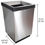 Miniatura: bote cubo grande, acero inoxidable, tapa cónica, base de plástico. 110 lt