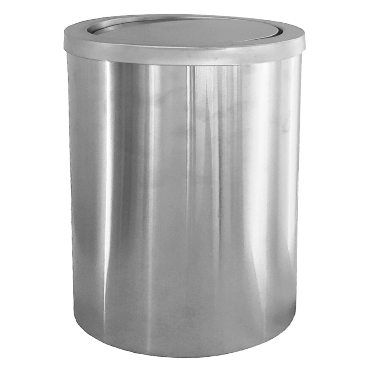 Bote De Basura En Acero Inoxidable Cilindrico Balancin 151 litros BACI 12