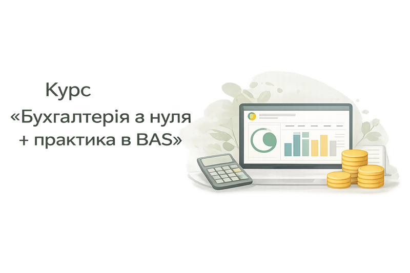 Бухгалтерія з нуля BAS — курс з практикою в програмі BAS та сертифікатом