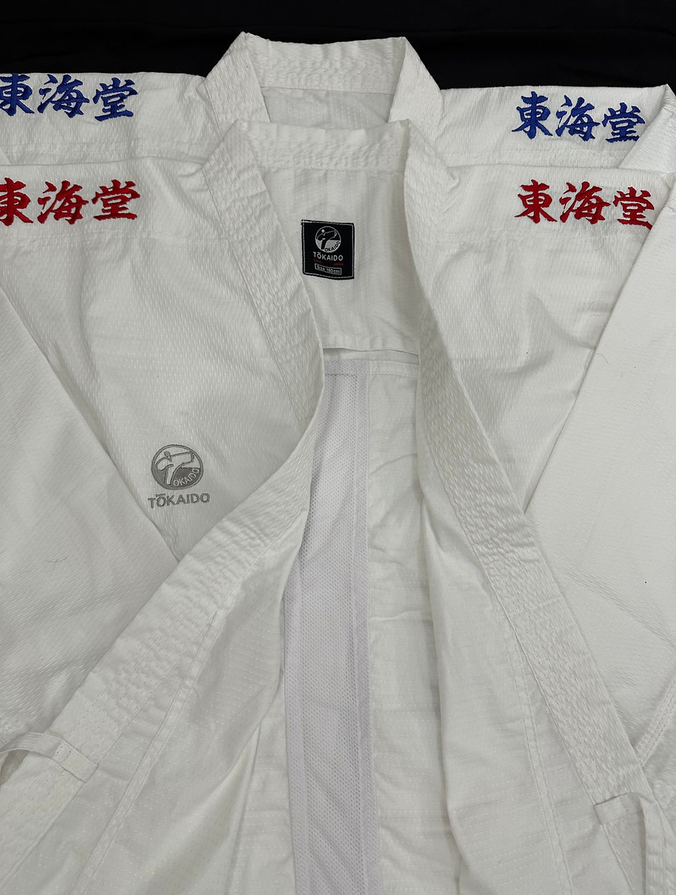 Thumbnail: Tokaido Kumite Master Mesh Embroidered-2Jackets +1 Pants-(Kanji or English)- WKF