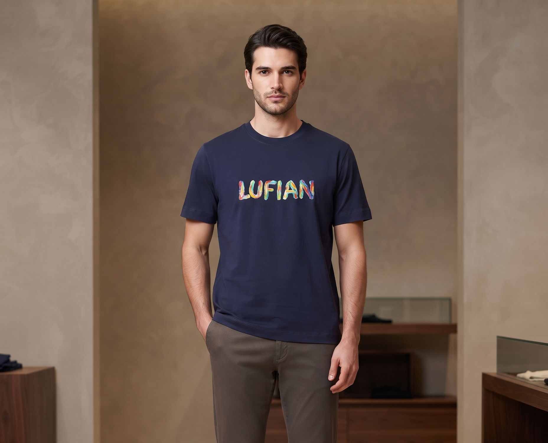 Lufian Surge Sıfır Yaka T-shirt