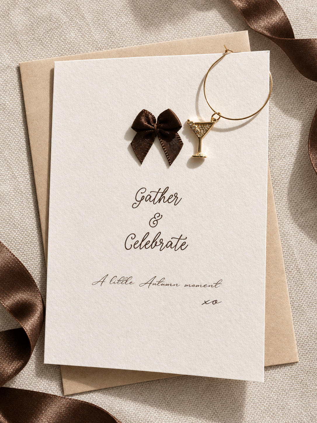 Gather & Celebrate Card & Drink Charm
