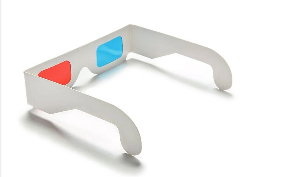 Thumbnail: Cinema Glasses Paper Red Blue 3D Stereo Glasses