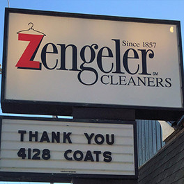 Zengeler Cleaners Signage