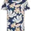 Miniature : T-Shirt fleuri bleu Petrol