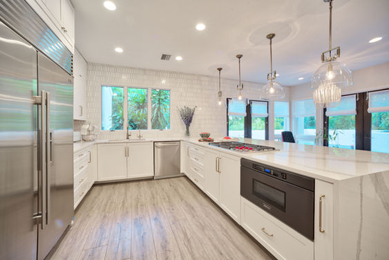 Modern kitchen remodel with custom cabinetry in Siesta Key, Florida