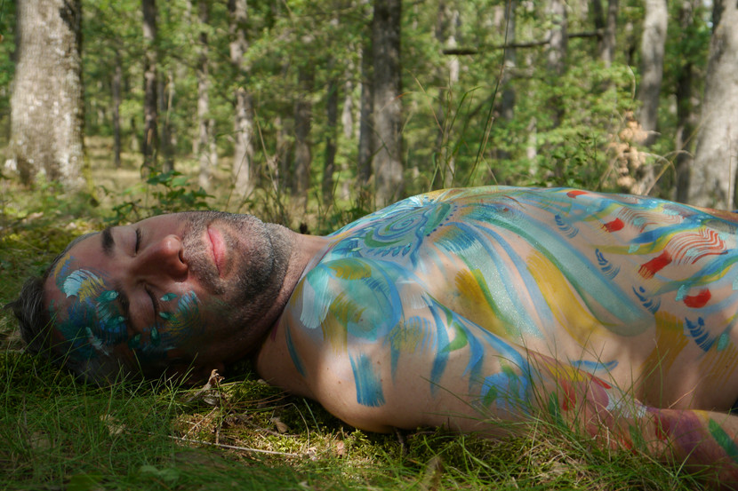 peinture corporelle Montbrison homme body painting