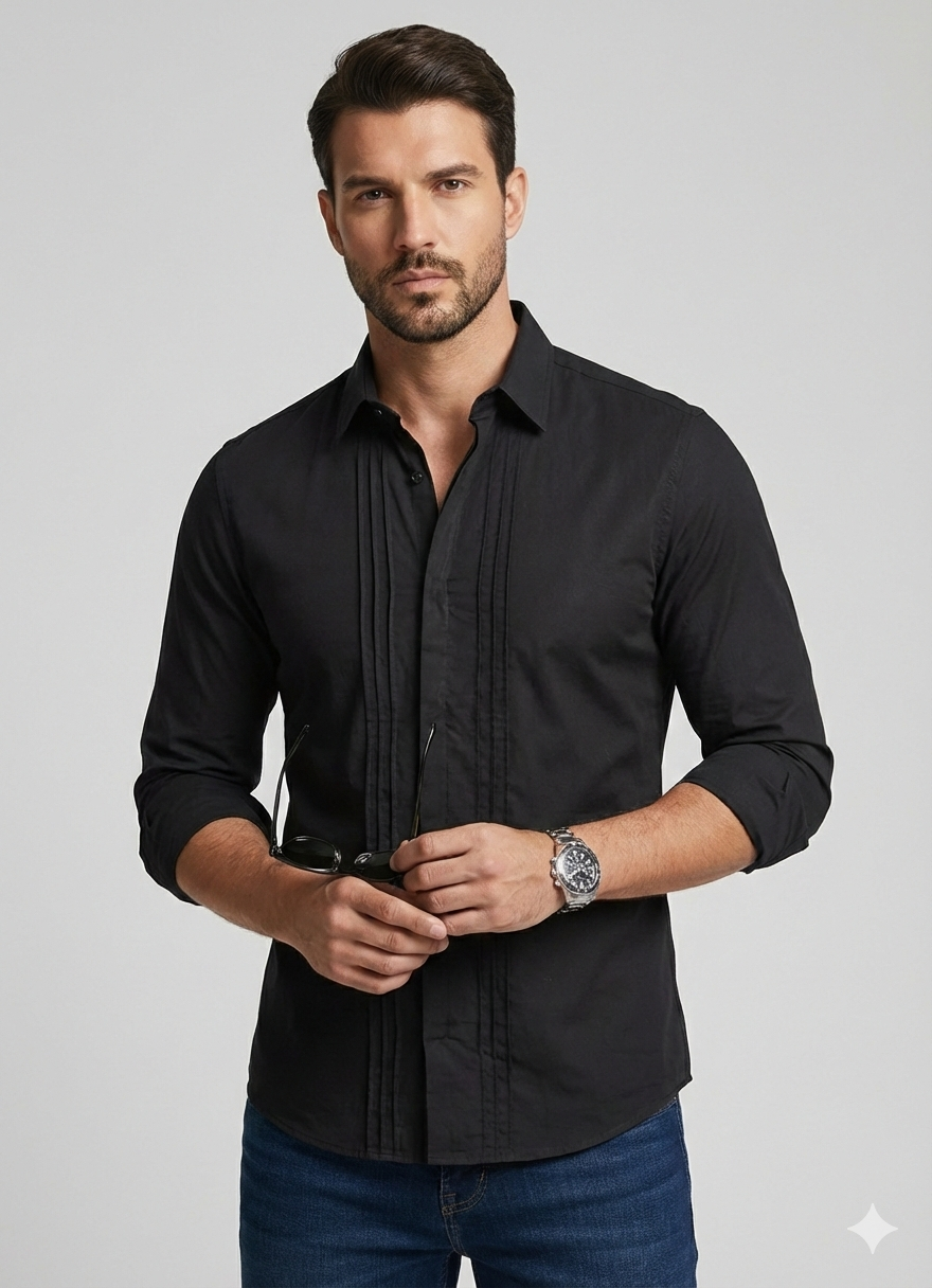 Slim Fit Lycra Special Patterned Shirt