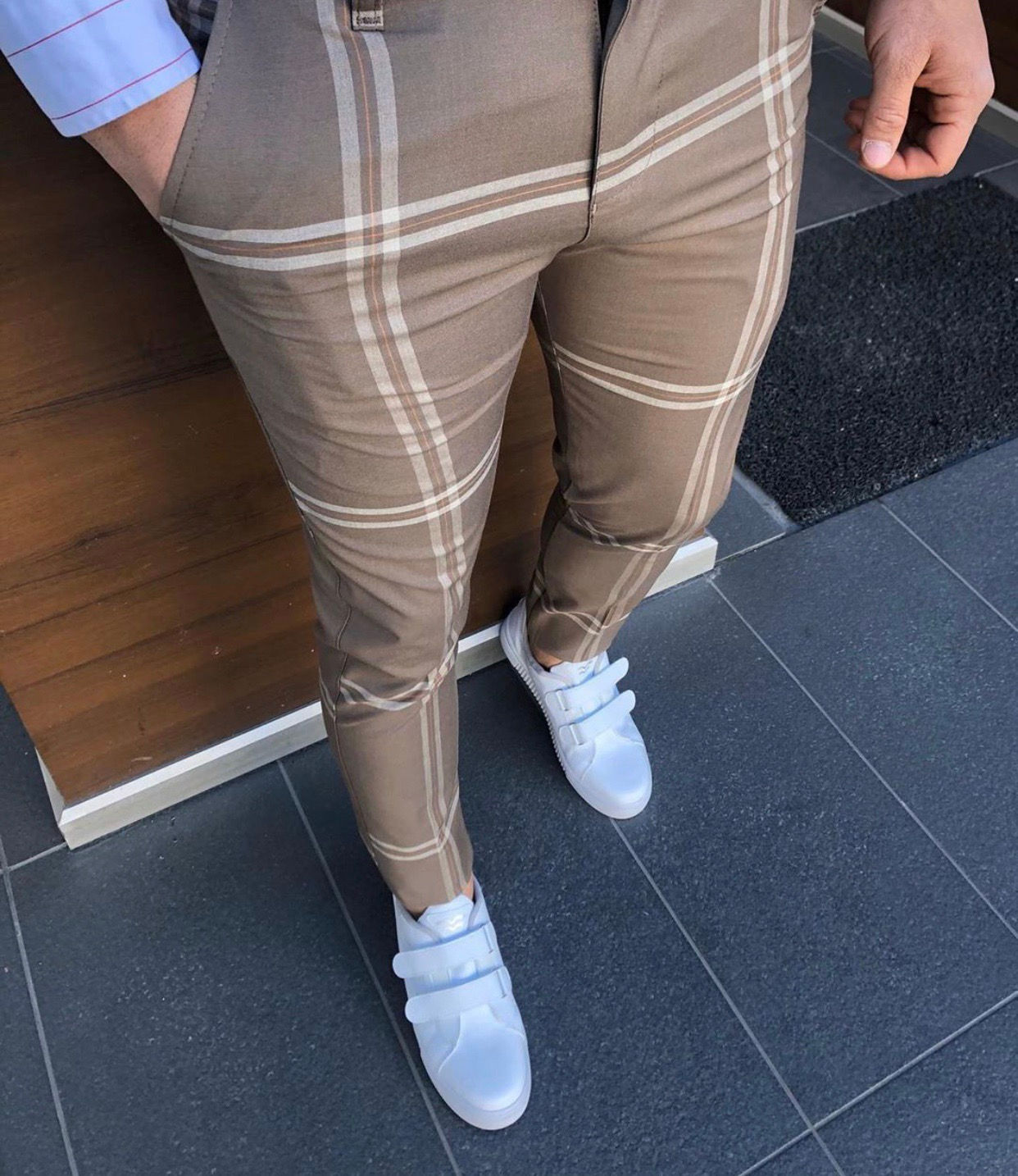 Slim Fit Lycra Trousers