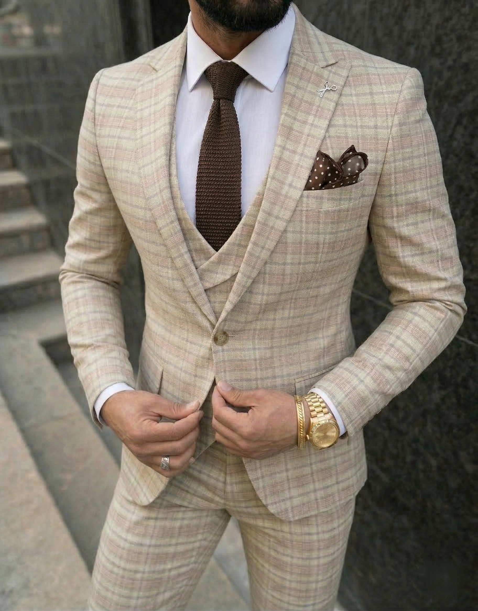 Slim Fit Vest Suit