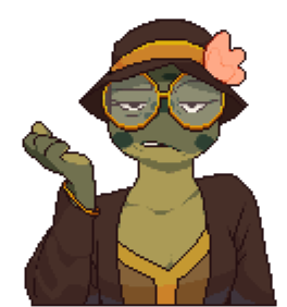 Milady's pixeling away the sprites for us to import them into the game.