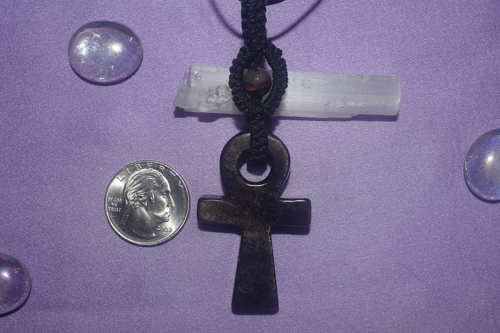 Thumbnail: Gold Sheen Obsidian Ankh