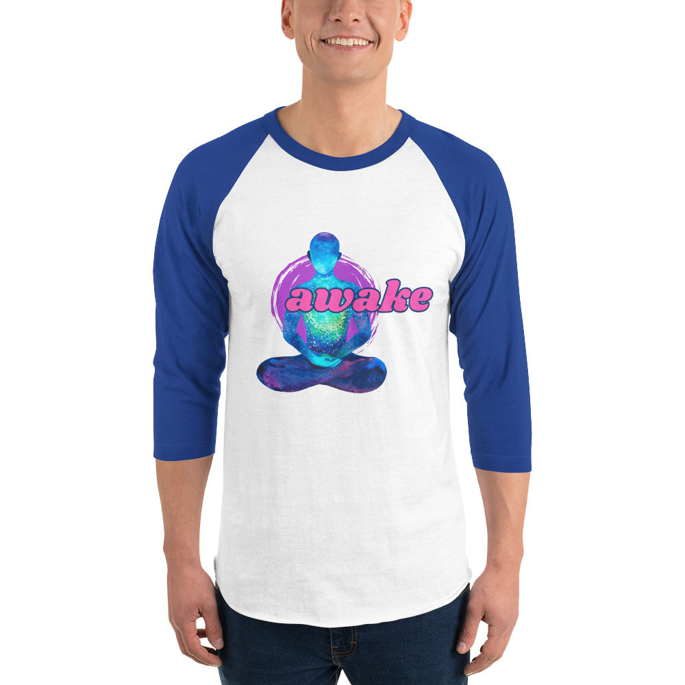 awake in color 3/4 sleeve raglan shirt copy