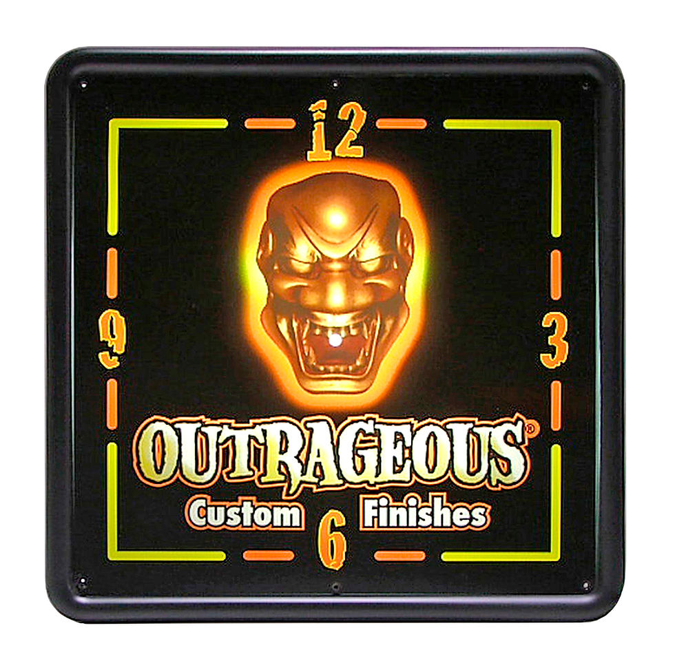 Backlit Outrageous Finishes Clock