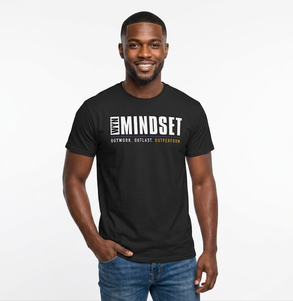 Mindset Tee — “Outwork. Outlast. Outperform.” Motivational Fitness Shirt