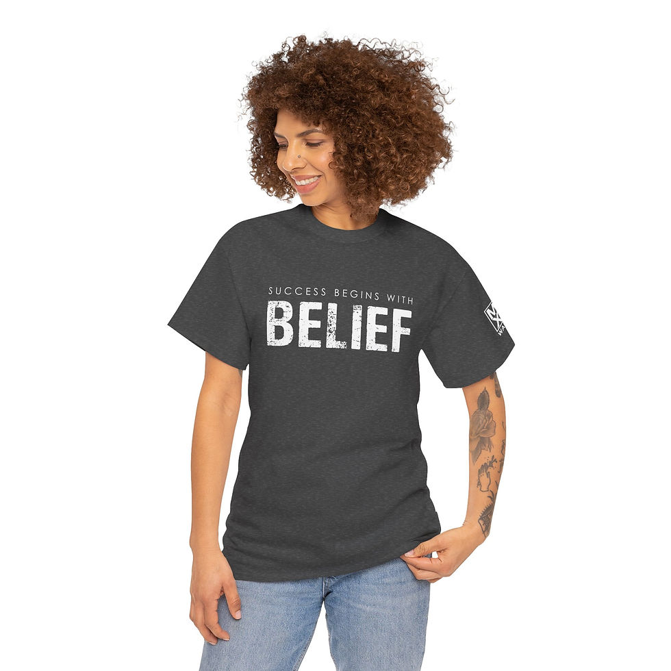 Thumbnail: Success Begins With Belief - Inspirational T‑Shirt