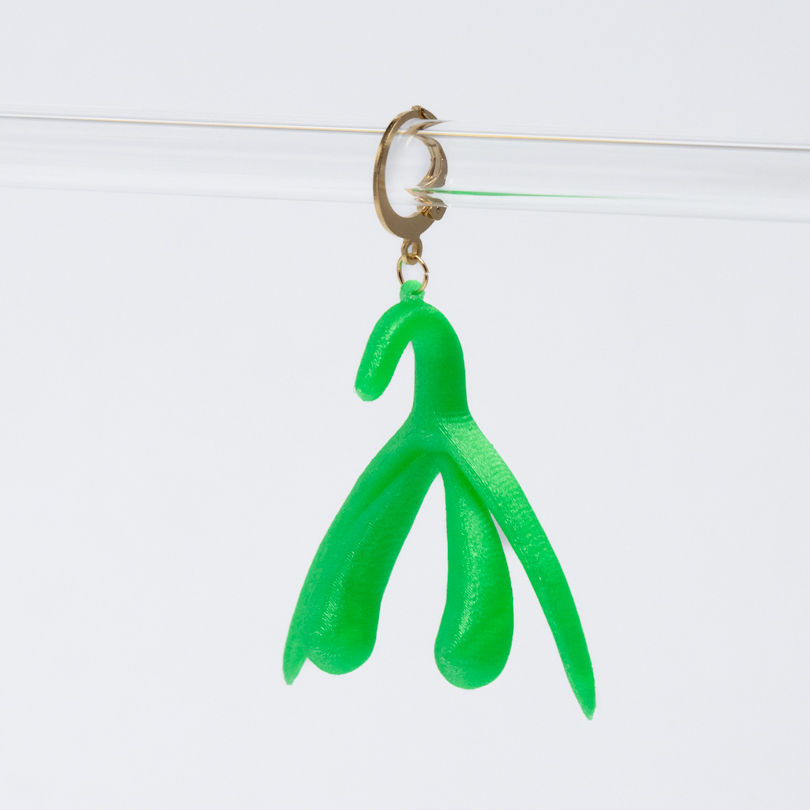 Thumbnail: Klittebel fluor groen twinkel groot