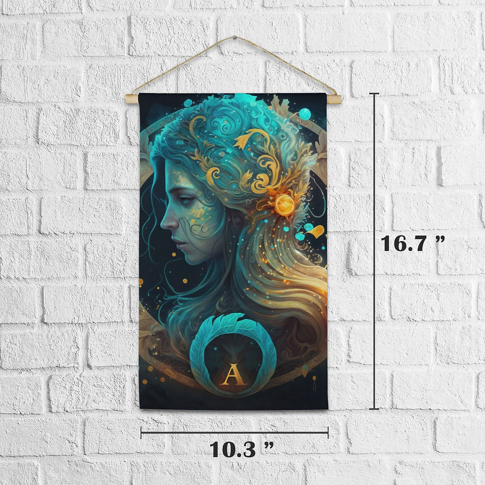 Miniature : Affiche suspendue en lin du signe astrologique de la Vierge