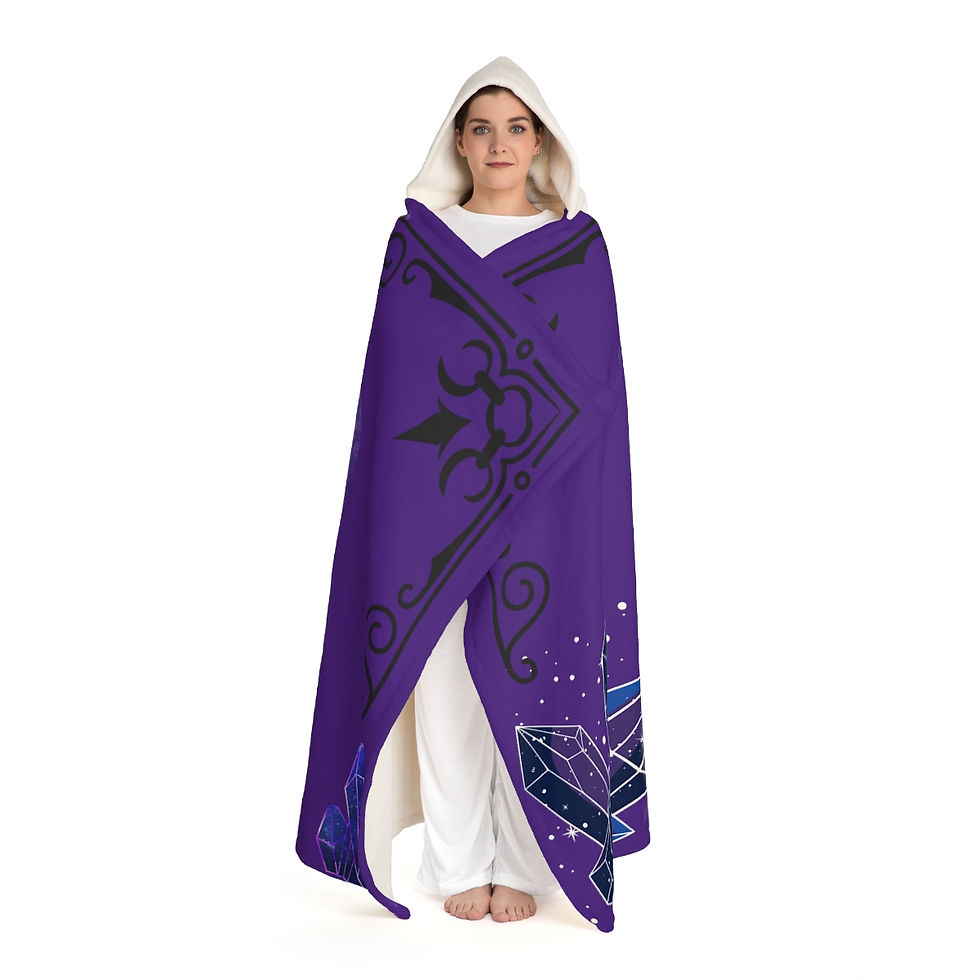 Miniature : Couverture sherpa enveloppante extrêmement douce Cristaux Tendre Violets