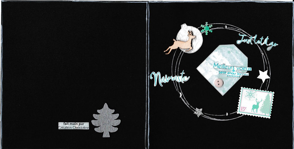 Miniature : Carte de voeux sur fond noir