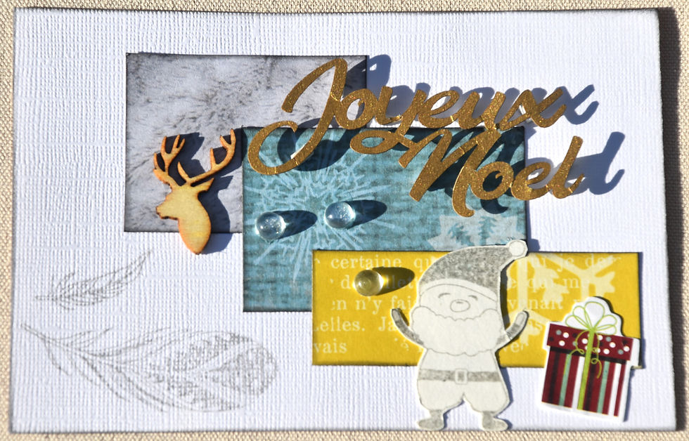 Miniature : Cartes Joyeux Noël Jaune et turquoise