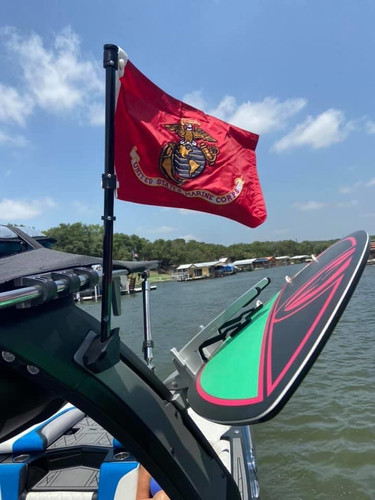Boat Tower Boat Flag Pole Holder Wakeboard Tower Flag Marine Flag