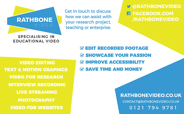 Advert for 'Rathbone Video'