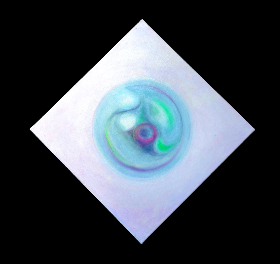 White Pearl | 2026 | 40 x 40 cm | Acrylics and Oil on Canvas | ©Alice Bischof 2026