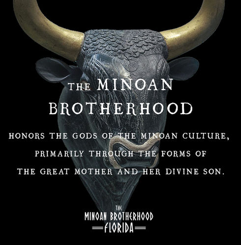 The Minoan Brotherhood Honors the Gods of the Minoan Culture, primarily through the forms of the great Mother and her Divine Son.