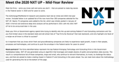 NCI named on 2020 NXT UP list of top Federal Emerging Technology and Consulting firms