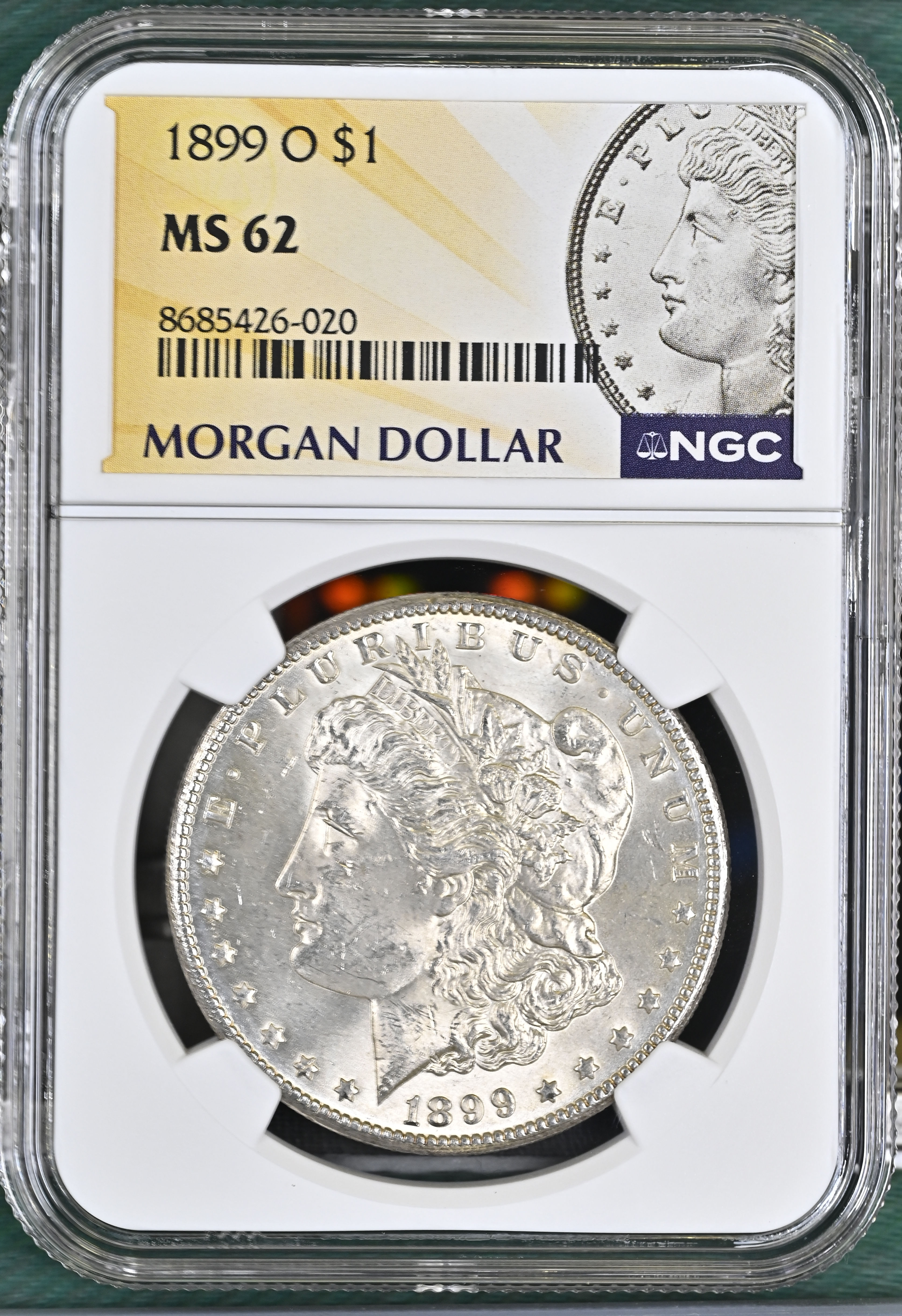 1899 O Morgan Silver Dollar MS62 NGC