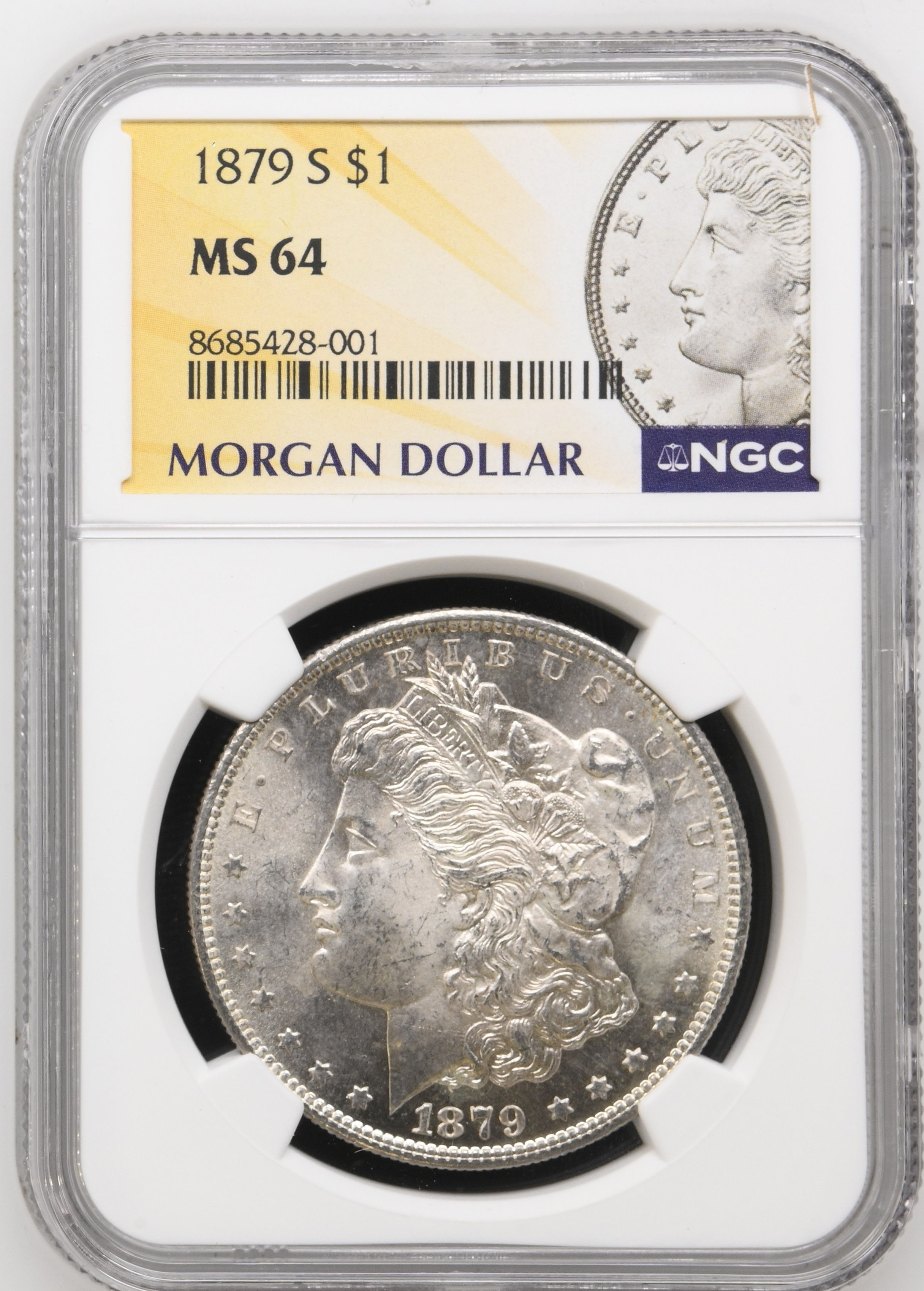 1879 S Morgan Silver Dollar MS64 NGC