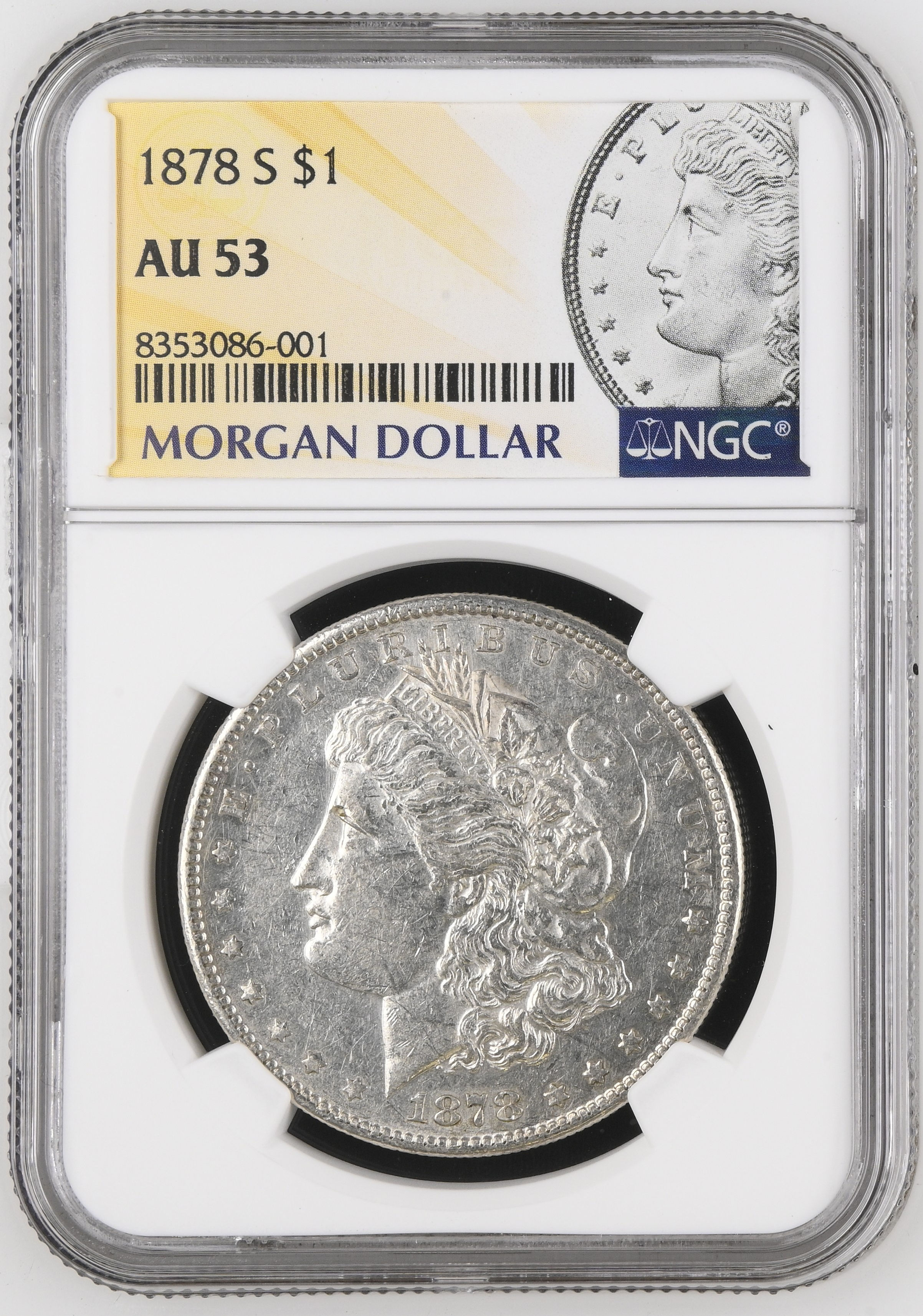 1878 S Morgan Dollar AU53 NGC