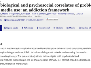 New Publication: Neurobiological and Psychosocial Correlates of Problematic Social Media Use