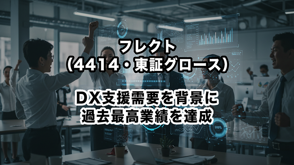 フレクト(4414・東証グロース):DX支援需要を背景に過去最高業績を達成