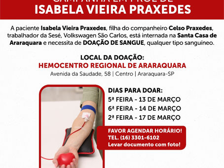 SOLIDARIEDADE: Sindicato faz Campanha de Doação de Sangue
