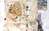 OM.2024.051 - Andrea Burgay - Combined - collage on panel - 8 x 8 inches - Visual Poetry a