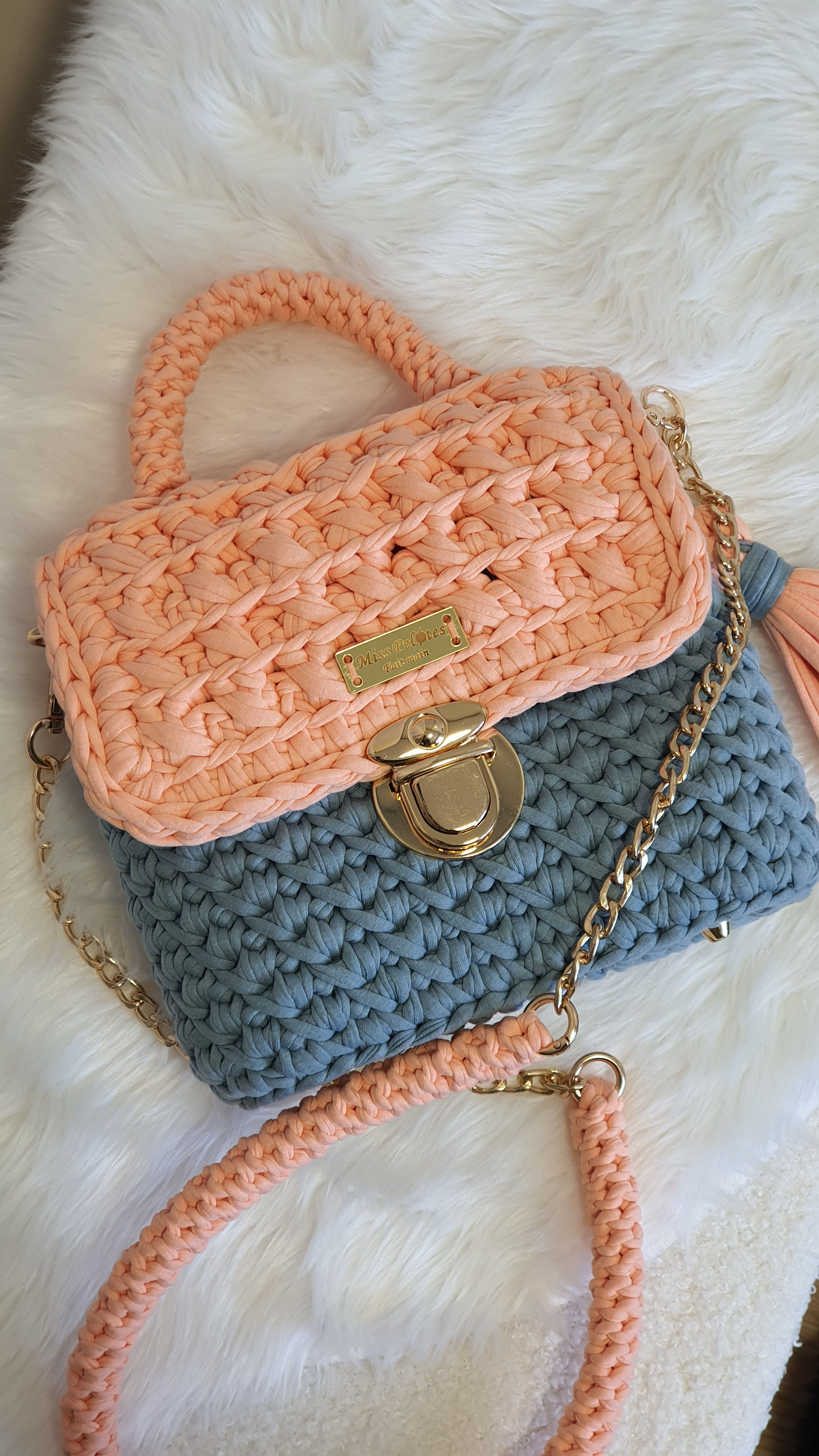 Sac Alice avec doublure et bandoulière faite main