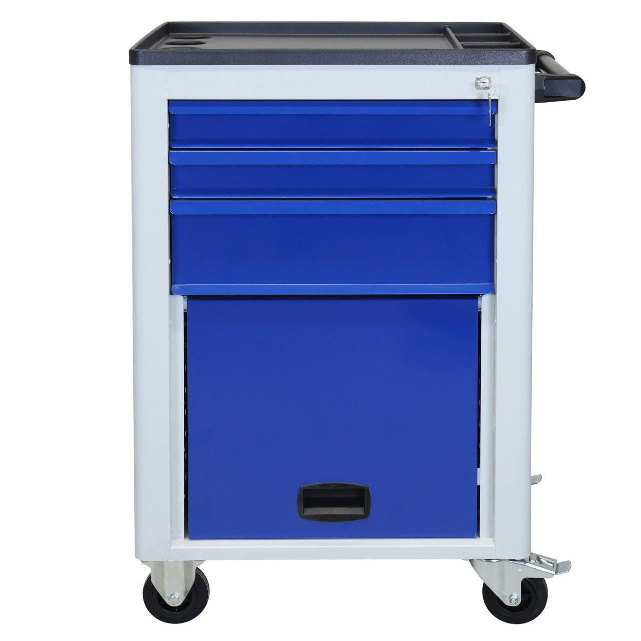 ADB Werkstattwagen mit Klappe u. 3 Schubladen (RAL7035/5010)