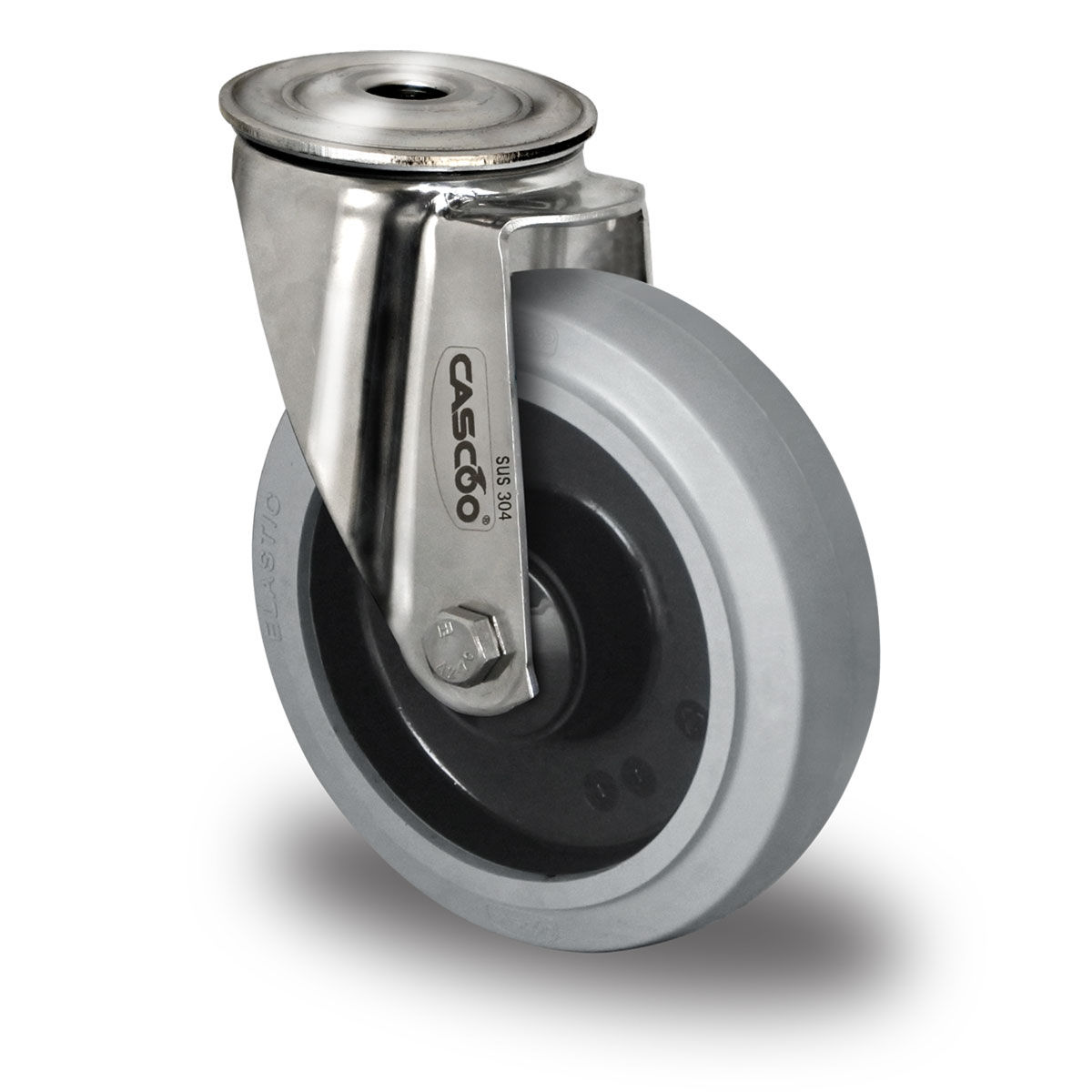 Rückenlochlenkrolle ø 160 mm Serie R4E2 Kugellager Edelstahl