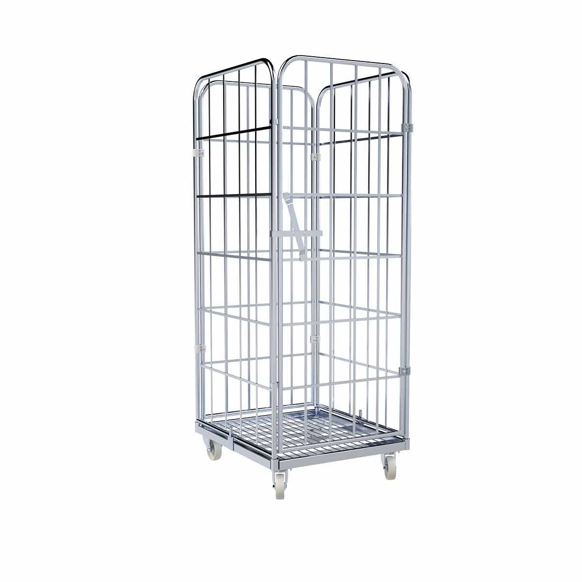 Rollbehälter 1650 ME, 710 x 800 mm, 4-seitig, 1 Vorderwand, Cr 3