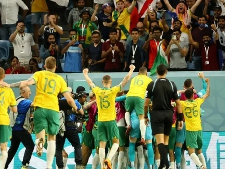 Austrália vence a Dinamarca e volta às oitavas de final da Copa após 16 anos